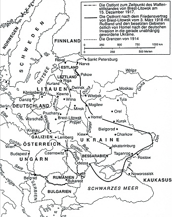 Показанная на карте линия фронта