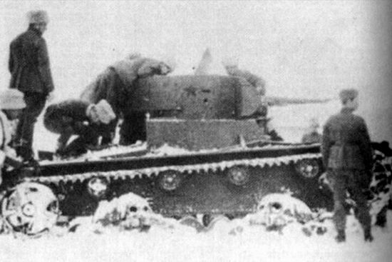 Советский легкий танк Т-26 (вариант однобашенный).